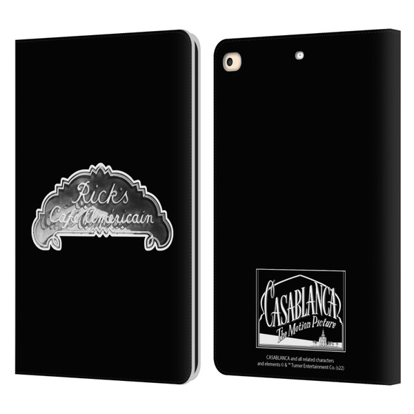 Casablanca Graphics Rick's Cafe Leather Book Wallet Case Cover For Apple iPad 9.7 2017 / iPad 9.7 2018
