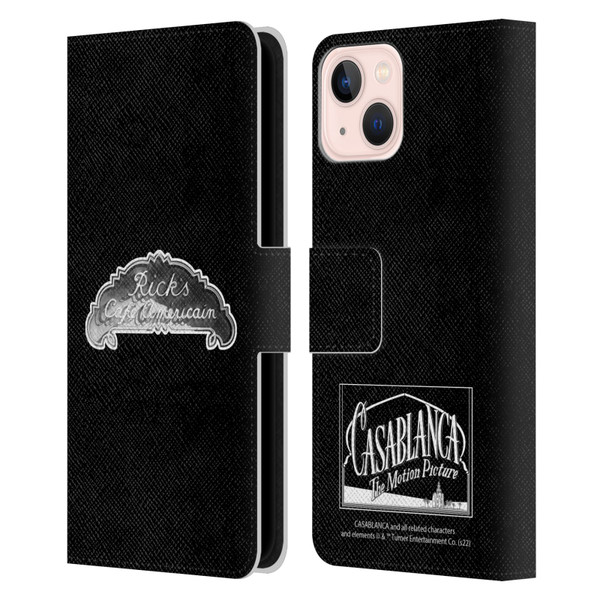 Casablanca Graphics Rick's Cafe Leather Book Wallet Case Cover For Apple iPhone 13