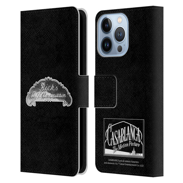 Casablanca Graphics Rick's Cafe Leather Book Wallet Case Cover For Apple iPhone 13 Pro