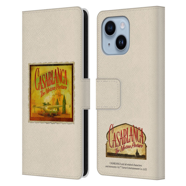 Casablanca Graphics Poster Leather Book Wallet Case Cover For Apple iPhone 14 Plus
