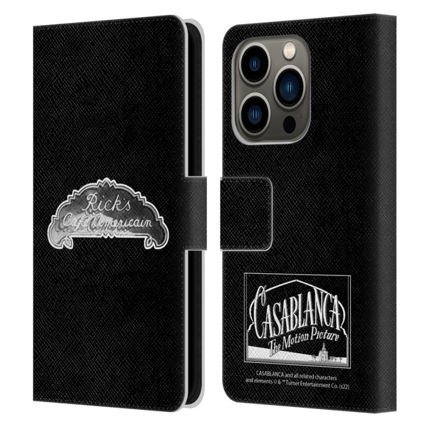 Casablanca Graphics Rick's Cafe Leather Book Wallet Case Cover For Apple iPhone 14 Pro