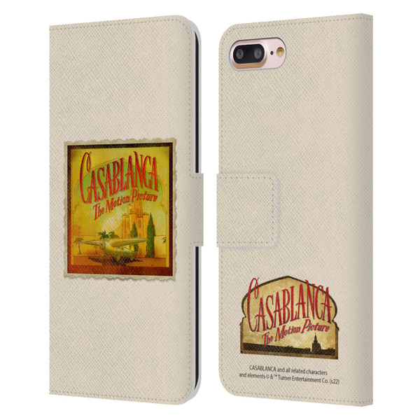 Casablanca Graphics Poster Leather Book Wallet Case Cover For Apple iPhone 7 Plus / iPhone 8 Plus
