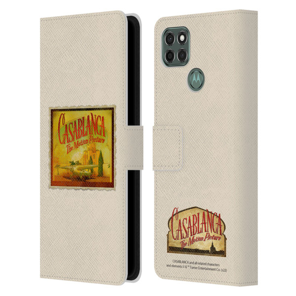Casablanca Graphics Poster Leather Book Wallet Case Cover For Motorola Moto G9 Power