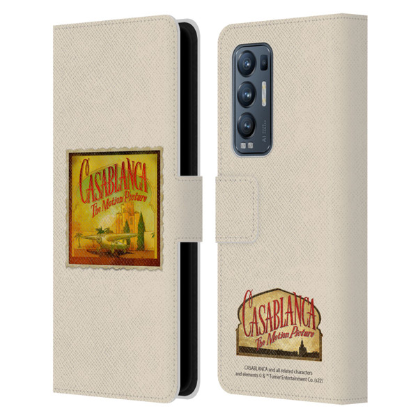 Casablanca Graphics Poster Leather Book Wallet Case Cover For OPPO Find X3 Neo / Reno5 Pro+ 5G