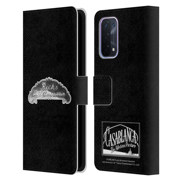 Casablanca Graphics Rick's Cafe Leather Book Wallet Case Cover For OPPO A54 5G