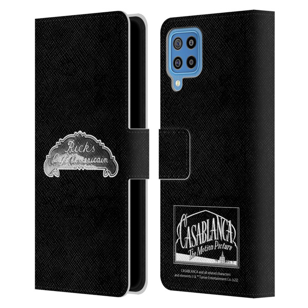 Casablanca Graphics Rick's Cafe Leather Book Wallet Case Cover For Samsung Galaxy F22 (2021)