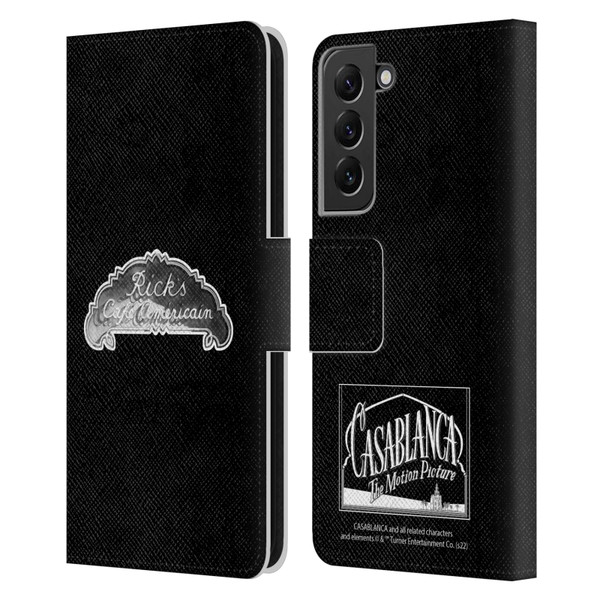 Casablanca Graphics Rick's Cafe Leather Book Wallet Case Cover For Samsung Galaxy S22+ 5G