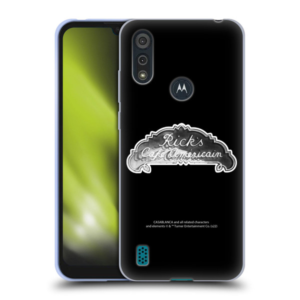 Casablanca Graphics Rick's Cafe Soft Gel Case for Motorola Moto E6s (2020)