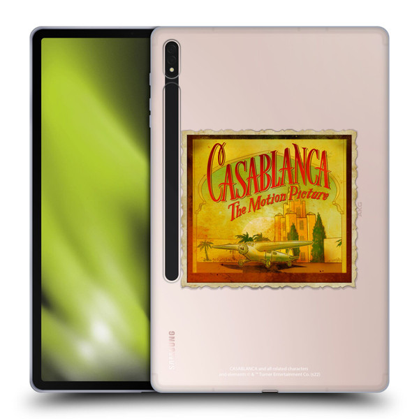 Casablanca Graphics Poster Soft Gel Case for Samsung Galaxy Tab S8 Plus