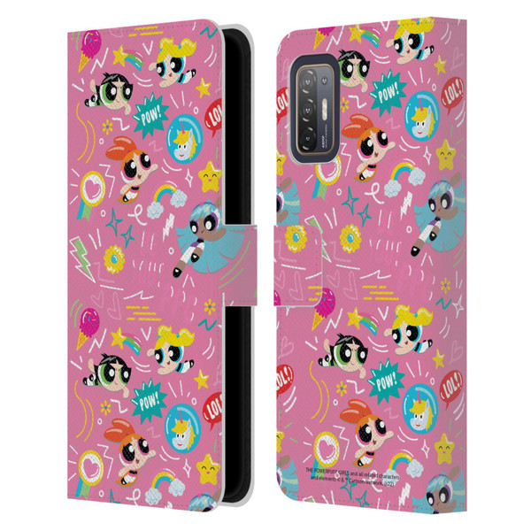 The Powerpuff Girls Graphics Icons Leather Book Wallet Case Cover For HTC Desire 21 Pro 5G