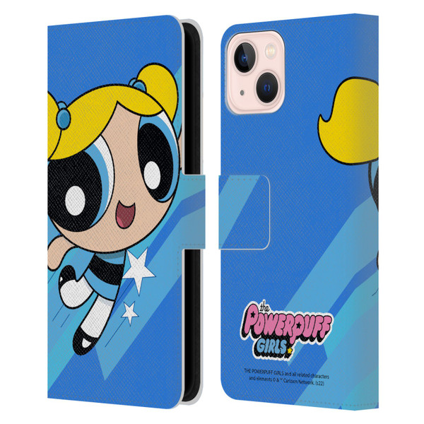 The Powerpuff Girls Graphics Bubbles Leather Book Wallet Case Cover For Apple iPhone 13
