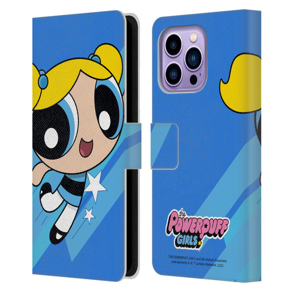 The Powerpuff Girls Graphics Bubbles Leather Book Wallet Case Cover For Apple iPhone 14 Pro Max