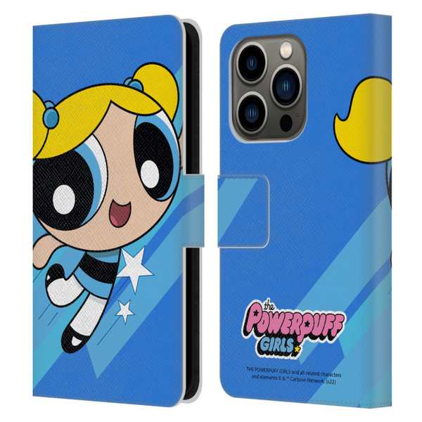 The Powerpuff Girls Graphics Bubbles Leather Book Wallet Case Cover For Apple iPhone 14 Pro