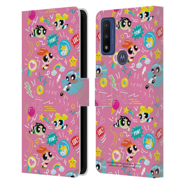 The Powerpuff Girls Graphics Icons Leather Book Wallet Case Cover For Motorola G Pure