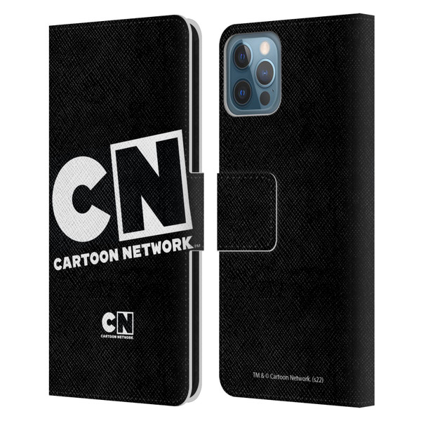 Cartoon Network Logo Oversized Leather Book Wallet Case Cover For Apple iPhone 12 / iPhone 12 Pro