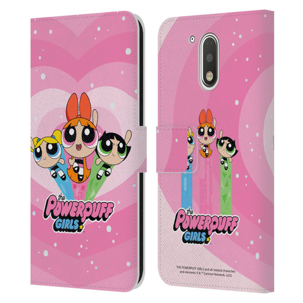 The Powerpuff Girls Graphics Group Leather Book Wallet Case Cover For Motorola Moto G41