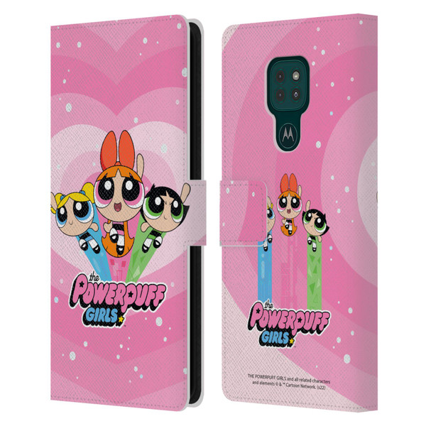 The Powerpuff Girls Graphics Group Leather Book Wallet Case Cover For Motorola Moto G9 Play