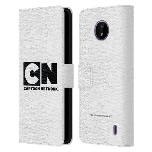 Cartoon Network Logo Plain Leather Book Wallet Case Cover For Nokia C10 / C20