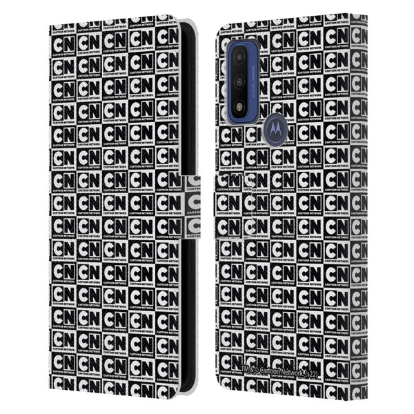 Cartoon Network Logo Pattern Leather Book Wallet Case Cover For Motorola G Pure