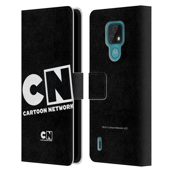 Cartoon Network Logo Oversized Leather Book Wallet Case Cover For Motorola Moto E7