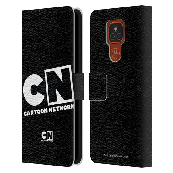 Cartoon Network Logo Oversized Leather Book Wallet Case Cover For Motorola Moto E7 Plus