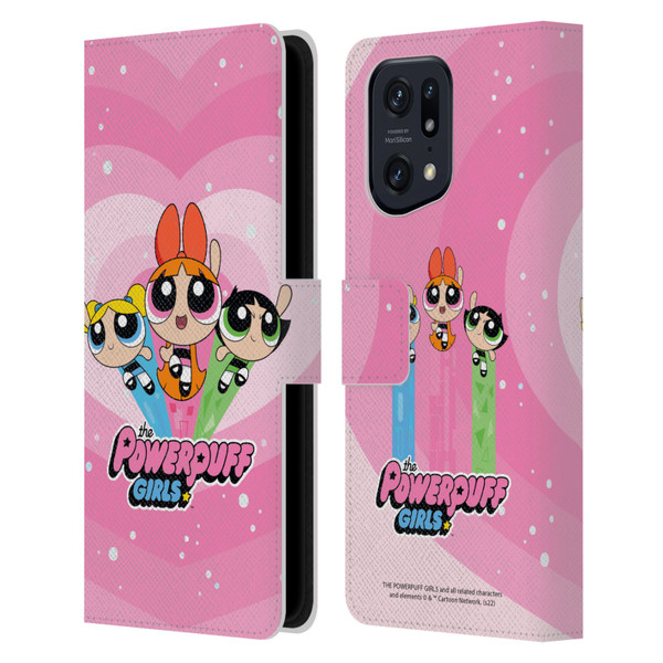 The Powerpuff Girls Graphics Group Leather Book Wallet Case Cover For OPPO Find X5 Pro