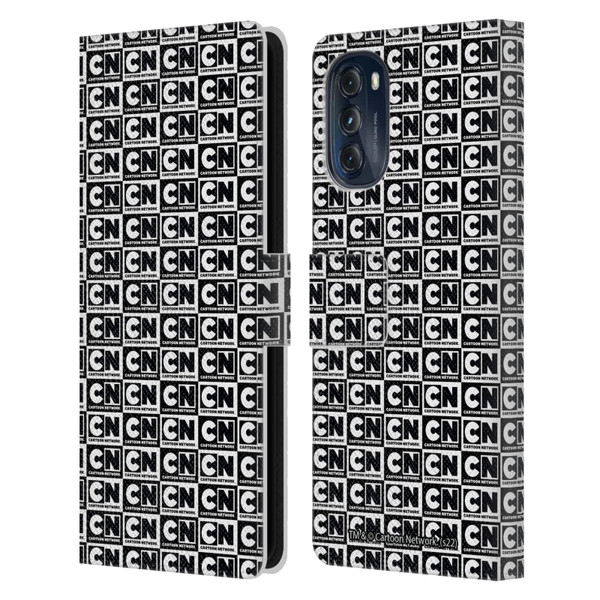 Cartoon Network Logo Pattern Leather Book Wallet Case Cover For Motorola Moto G (2022)