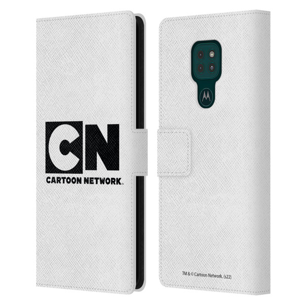 Cartoon Network Logo Plain Leather Book Wallet Case Cover For Motorola Moto G9 Play