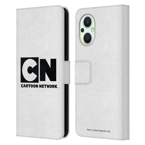 Cartoon Network Logo Plain Leather Book Wallet Case Cover For OPPO Reno8 Lite