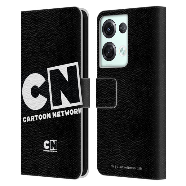 Cartoon Network Logo Oversized Leather Book Wallet Case Cover For OPPO Reno8 Pro
