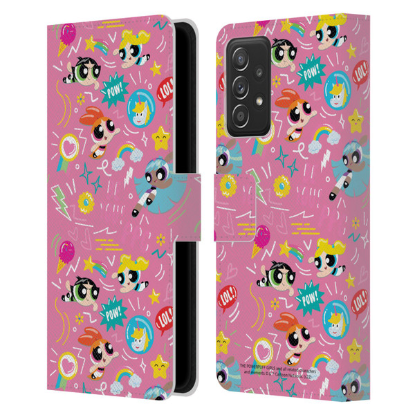 The Powerpuff Girls Graphics Icons Leather Book Wallet Case Cover For Samsung Galaxy A53 5G (2022)