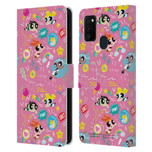 The Powerpuff Girls Graphics Icons Leather Book Wallet Case Cover For Samsung Galaxy M30s (2019)/M21 (2020)