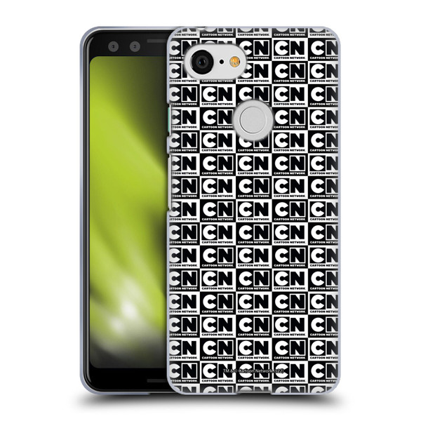Cartoon Network Logo Pattern Soft Gel Case for Google Pixel 3