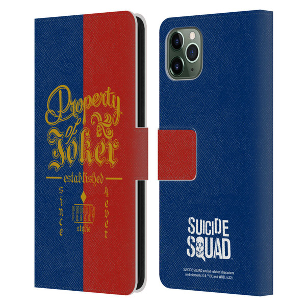 Suicide Squad 2016 Graphics Property Of Joker Leather Book Wallet Case Cover For Apple iPhone 11 Pro Max