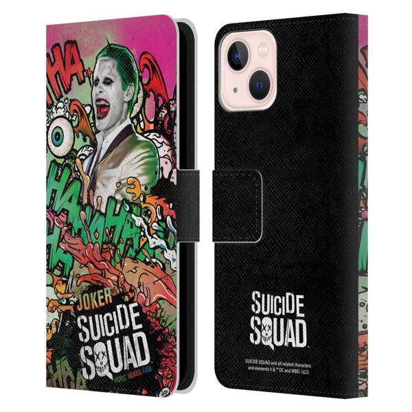 Suicide Squad 2016 Graphics Joker Poster Leather Book Wallet Case Cover For Apple iPhone 13