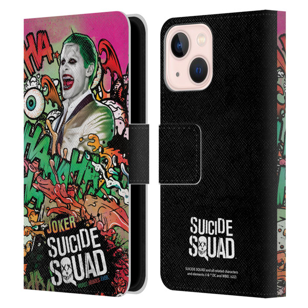 Suicide Squad 2016 Graphics Joker Poster Leather Book Wallet Case Cover For Apple iPhone 13 Mini