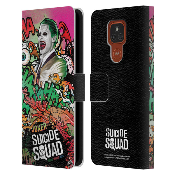 Suicide Squad 2016 Graphics Joker Poster Leather Book Wallet Case Cover For Motorola Moto E7 Plus