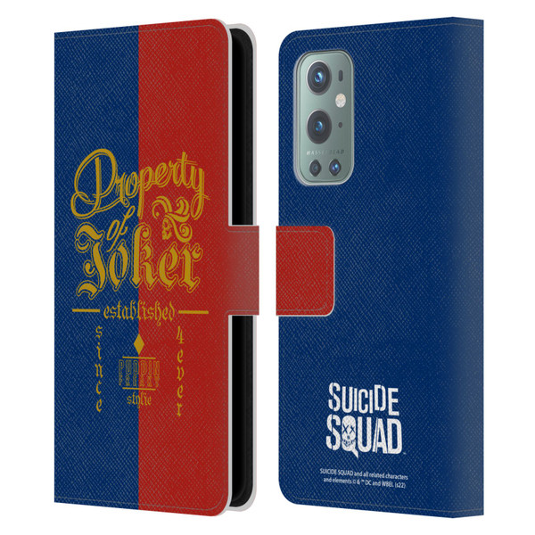 Suicide Squad 2016 Graphics Property Of Joker Leather Book Wallet Case Cover For OnePlus 9