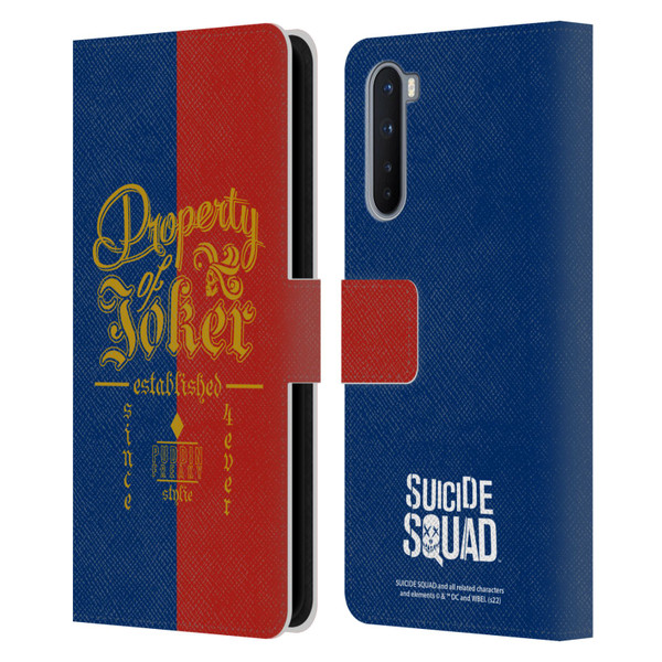 Suicide Squad 2016 Graphics Property Of Joker Leather Book Wallet Case Cover For OnePlus Nord 5G