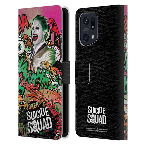 Suicide Squad 2016 Graphics Joker Poster Leather Book Wallet Case Cover For OPPO Find X5