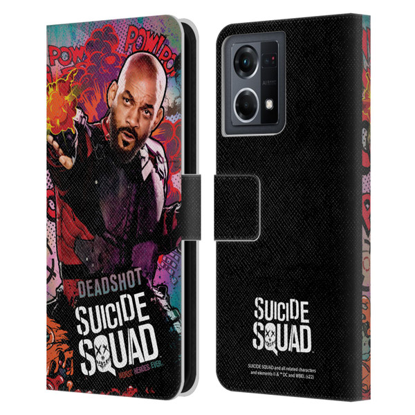 Suicide Squad 2016 Graphics Deadshot Poster Leather Book Wallet Case Cover For OPPO Reno8 4G