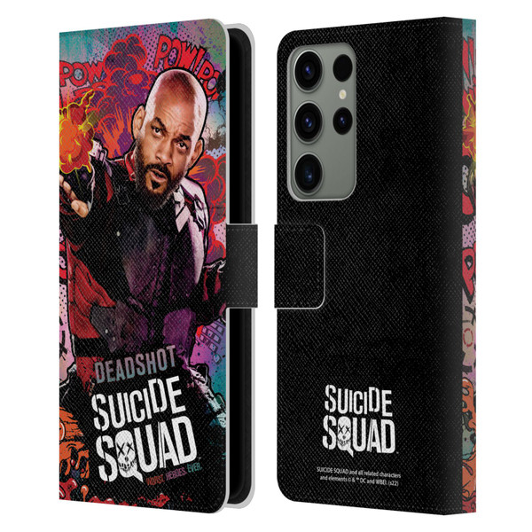 Suicide Squad 2016 Graphics Deadshot Poster Leather Book Wallet Case Cover For Samsung Galaxy S23 Ultra 5G