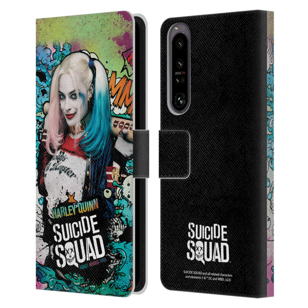 Suicide Squad 2016 Graphics Harley Quinn Poster Leather Book Wallet Case Cover For Sony Xperia 1 IV