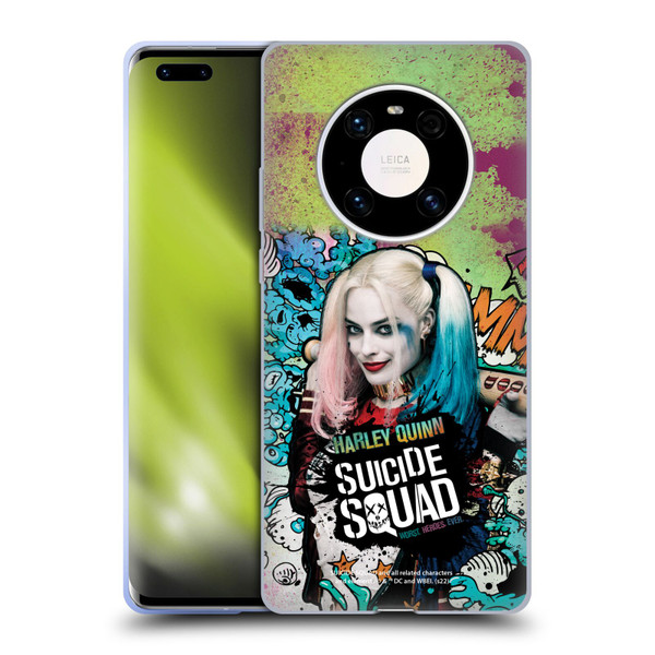 Suicide Squad 2016 Graphics Harley Quinn Poster Soft Gel Case for Huawei Mate 40 Pro 5G