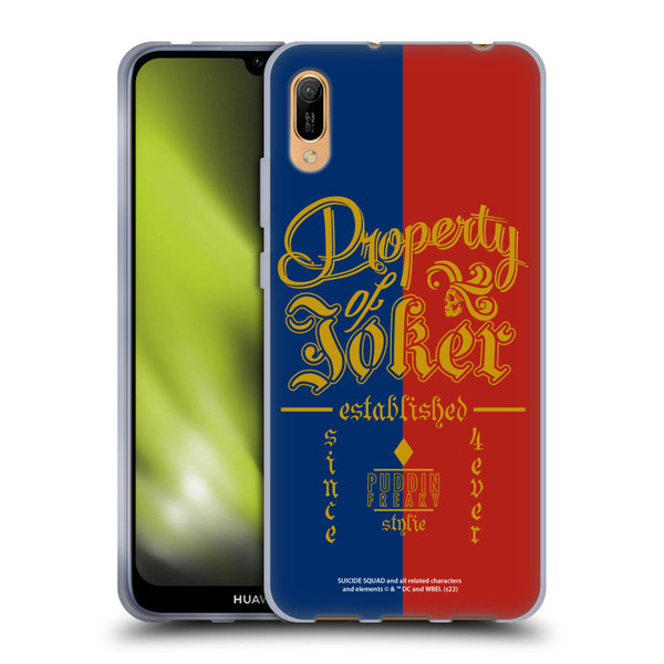Suicide Squad 2016 Graphics Property Of Joker Soft Gel Case for Huawei Y6 Pro (2019)