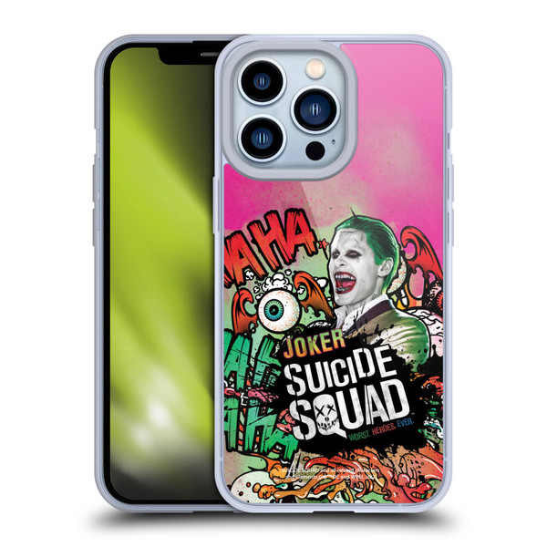 Suicide Squad 2016 Graphics Joker Poster Soft Gel Case for Apple iPhone 13 Pro & MagSafe