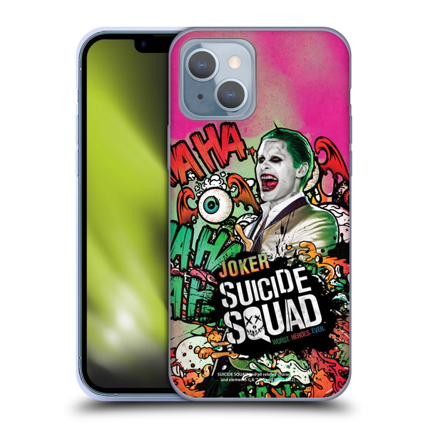 Suicide Squad 2016 Graphics Joker Poster Soft Gel Case for Apple iPhone 14