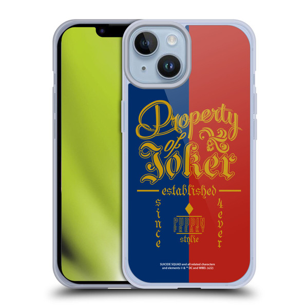 Suicide Squad 2016 Graphics Property Of Joker Soft Gel Case for Apple iPhone 14