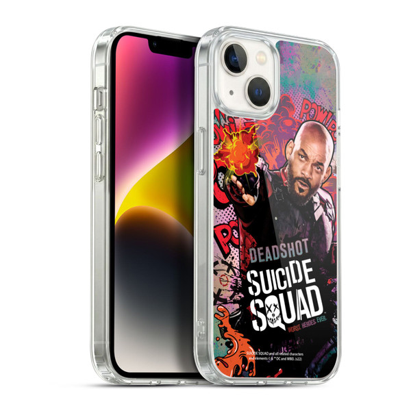 Suicide Squad 2016 Graphics Deadshot Poster Soft Gel Case for Apple iPhone 14 Plus & MagSafe