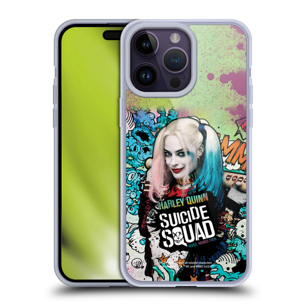 Suicide Squad 2016 Graphics Harley Quinn Poster Soft Gel Case for Apple iPhone 14 Pro Max & MagSafe